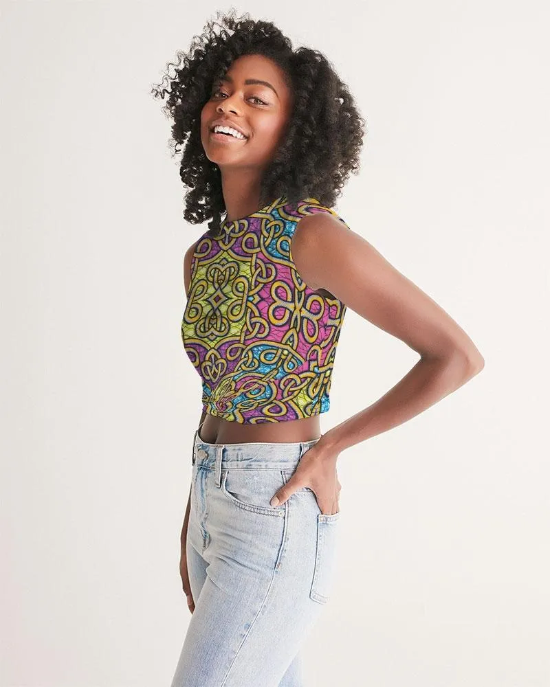 Fun African Print Women's Twist-Front Tank