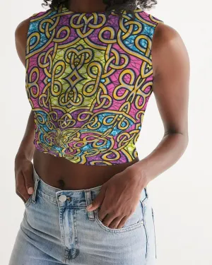 Fun African Print Women's Twist-Front Tank