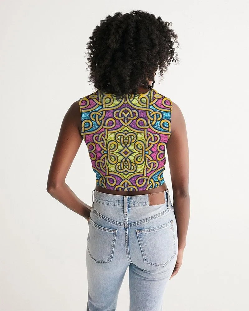Fun African Print Women's Twist-Front Tank