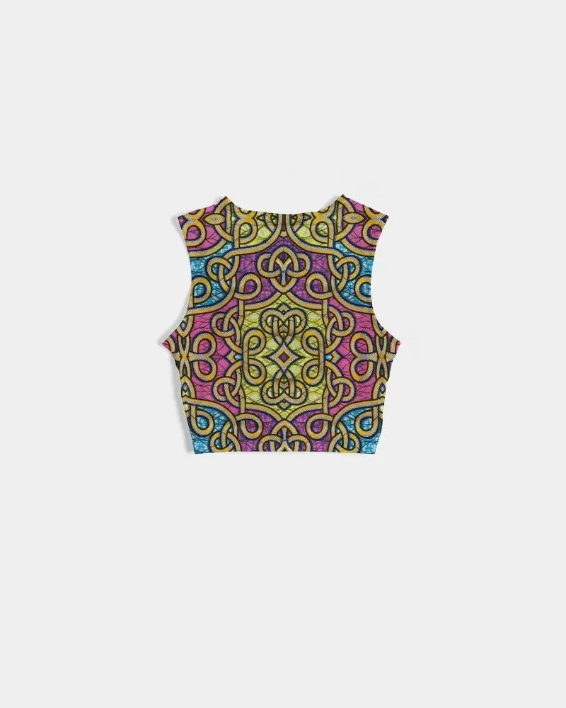 Fun African Print Women's Twist-Front Tank