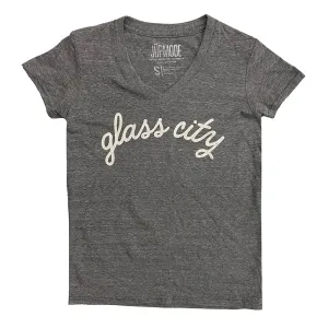 Glass City Script Women's V-neck Shirt (Discontinued)