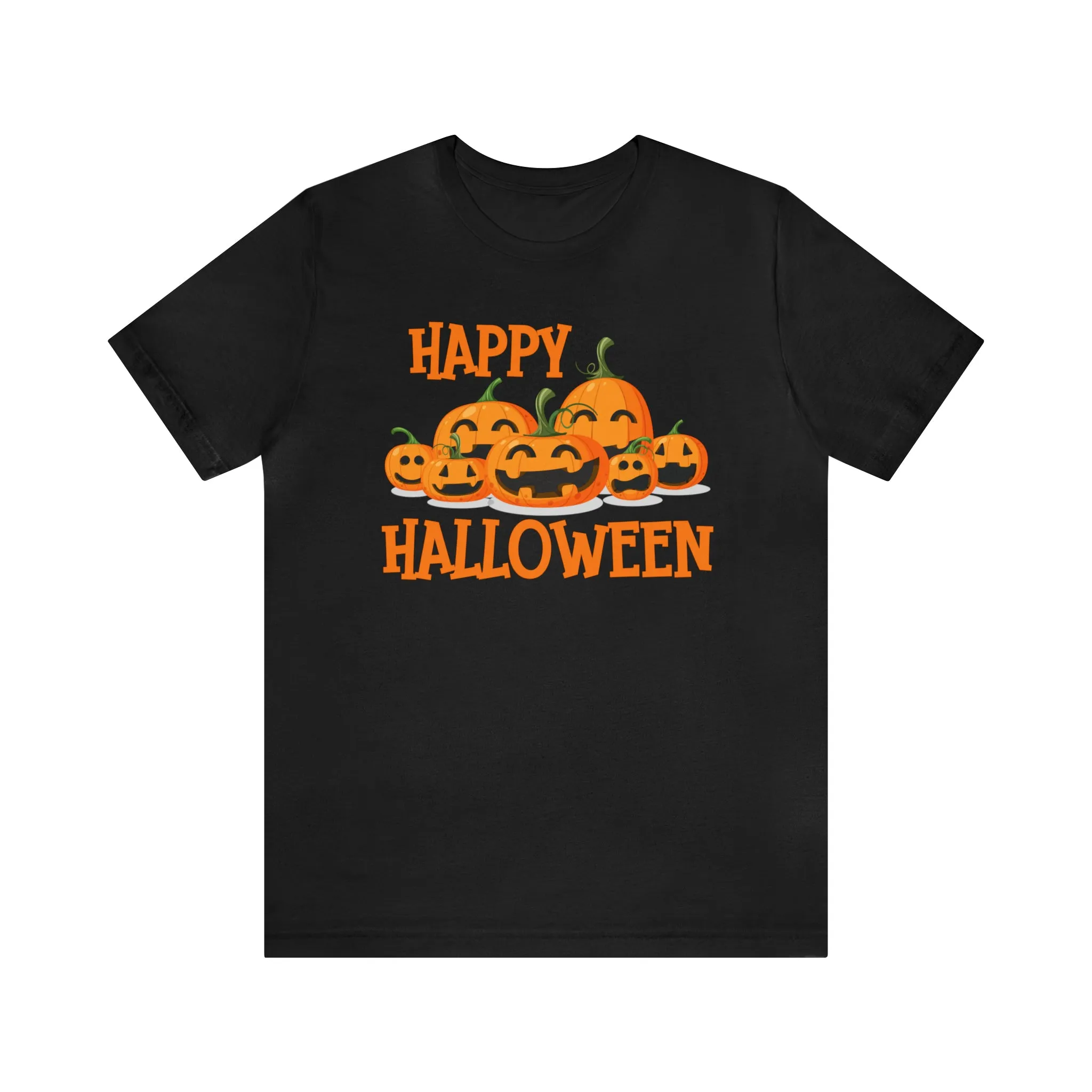 Happy Halloween Pumpkin T-Shirt | Jack-O-Lantern Tee |  Bella Canvas 3001Unisex | Funny Short Sleeve Tshirt