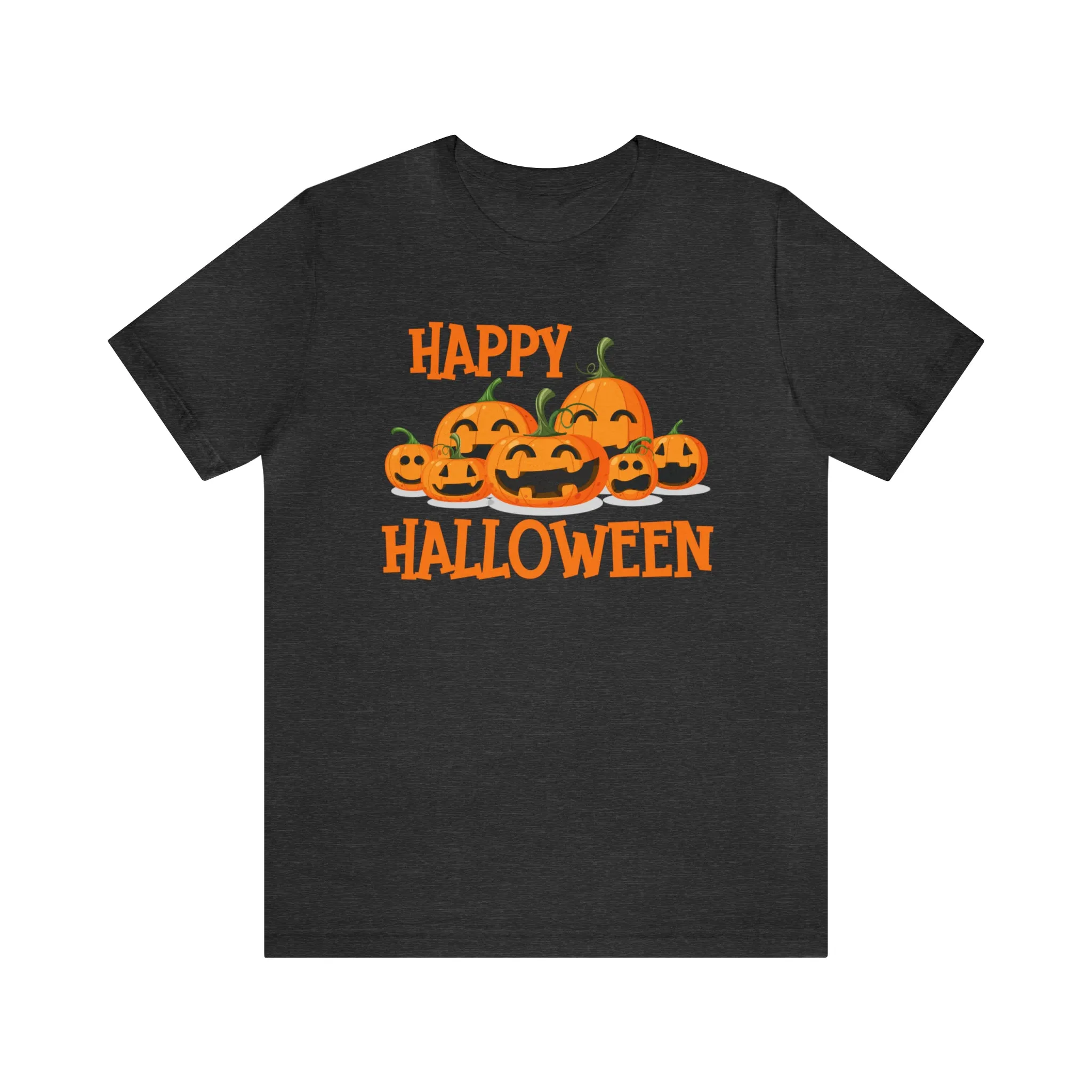 Happy Halloween Pumpkin T-Shirt | Jack-O-Lantern Tee |  Bella Canvas 3001Unisex | Funny Short Sleeve Tshirt