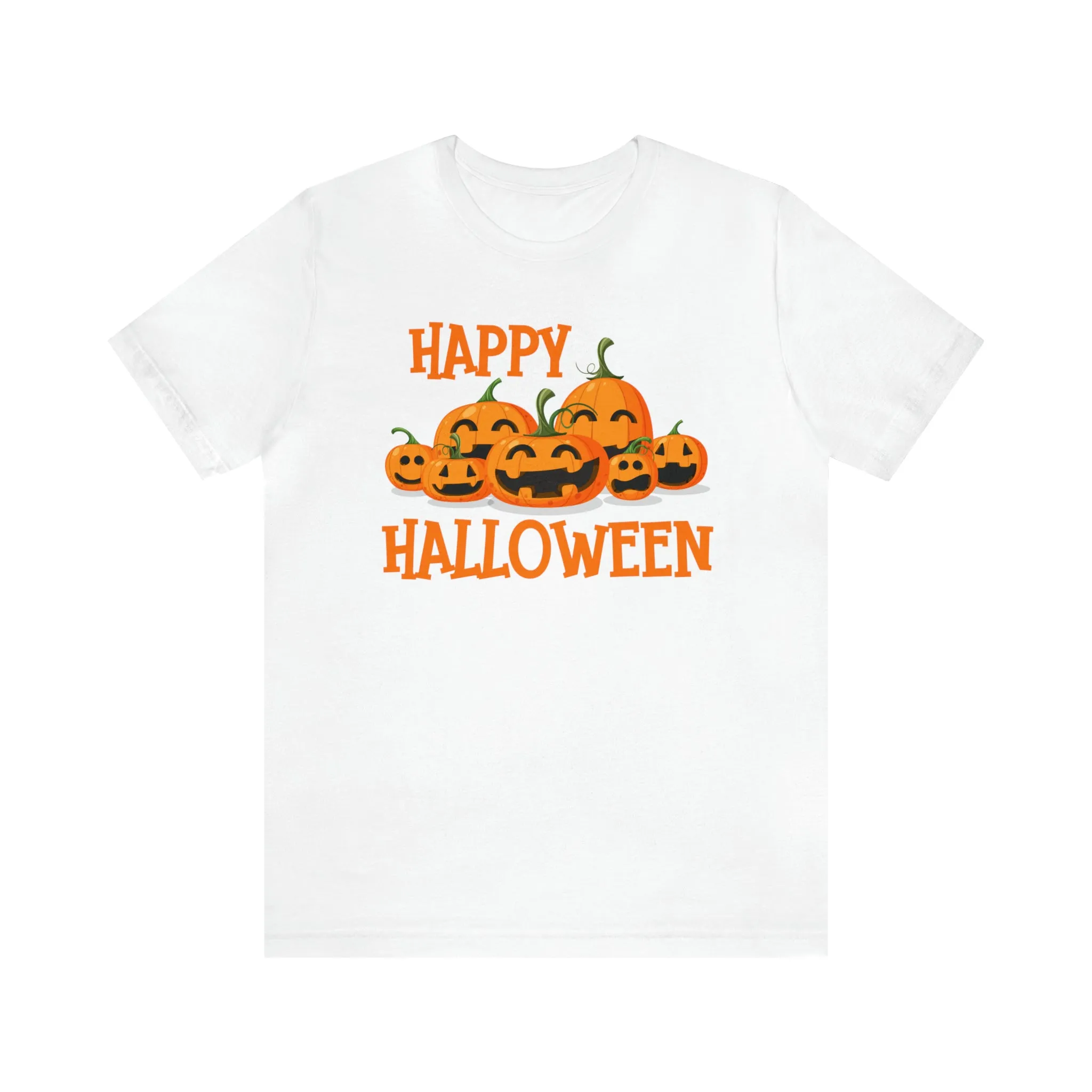 Happy Halloween Pumpkin T-Shirt | Jack-O-Lantern Tee |  Bella Canvas 3001Unisex | Funny Short Sleeve Tshirt