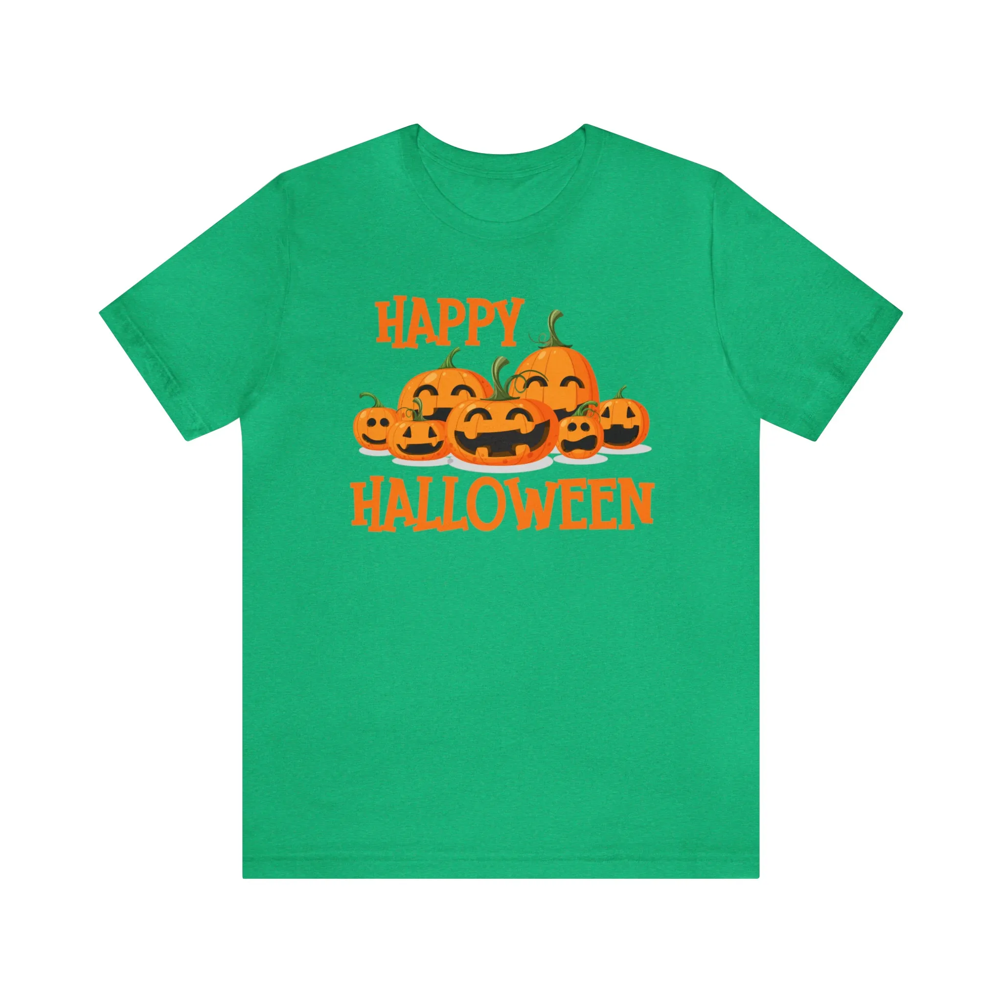 Happy Halloween Pumpkin T-Shirt | Jack-O-Lantern Tee |  Bella Canvas 3001Unisex | Funny Short Sleeve Tshirt