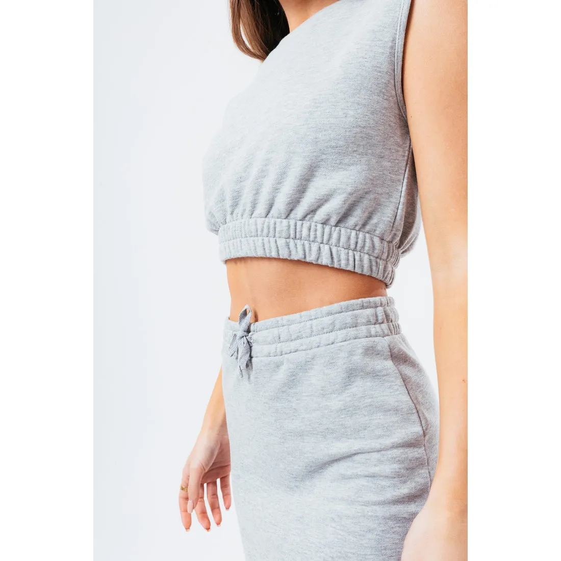 HYPE GREY SWEAT MIDI SKIRT WOMEN'S LOUNGEWEAR SET