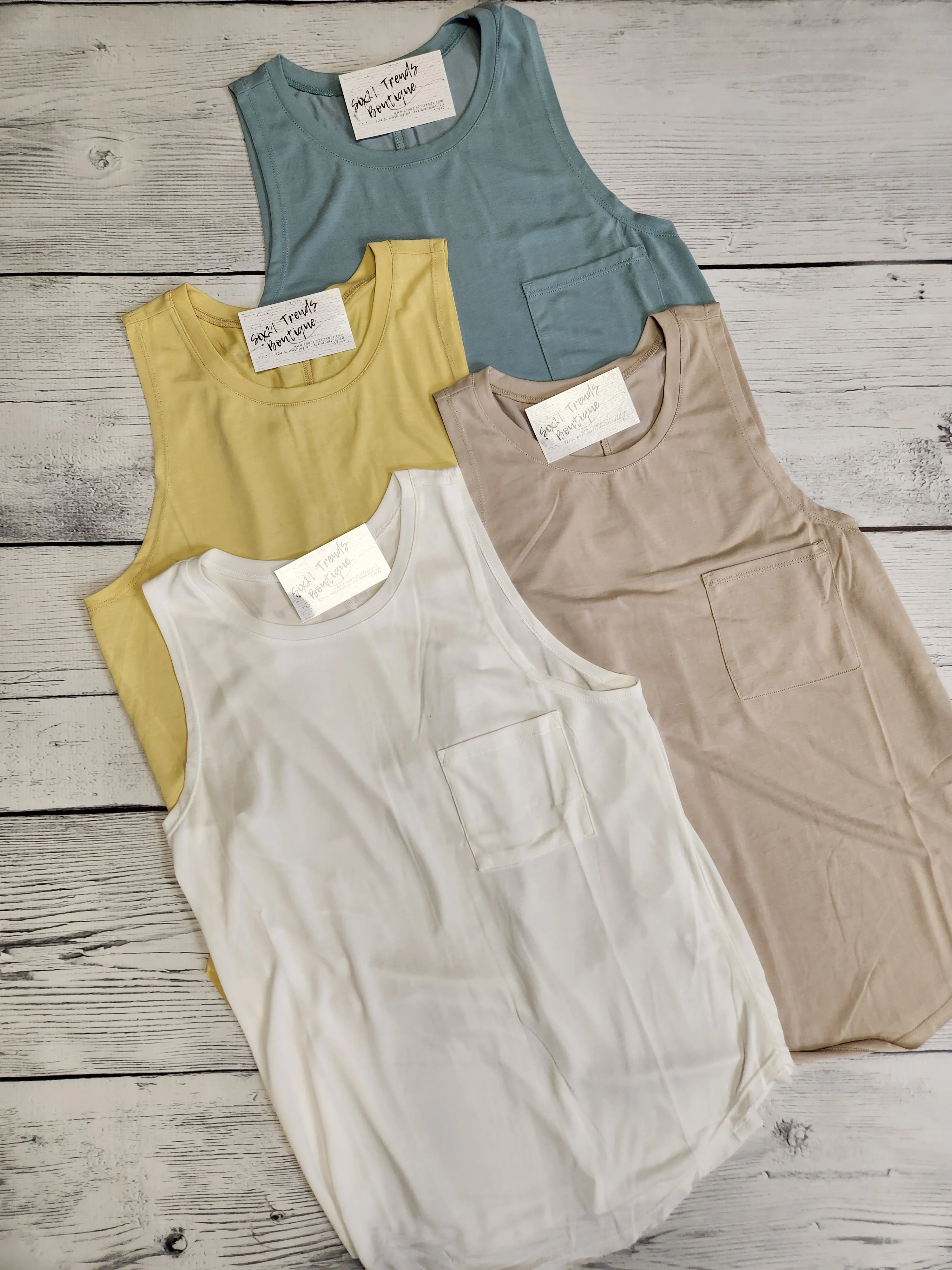 Jersey Sleeveless Tank (4 Colors)