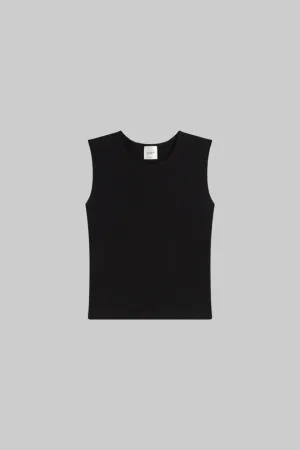 Julien sleeveless crew -- black