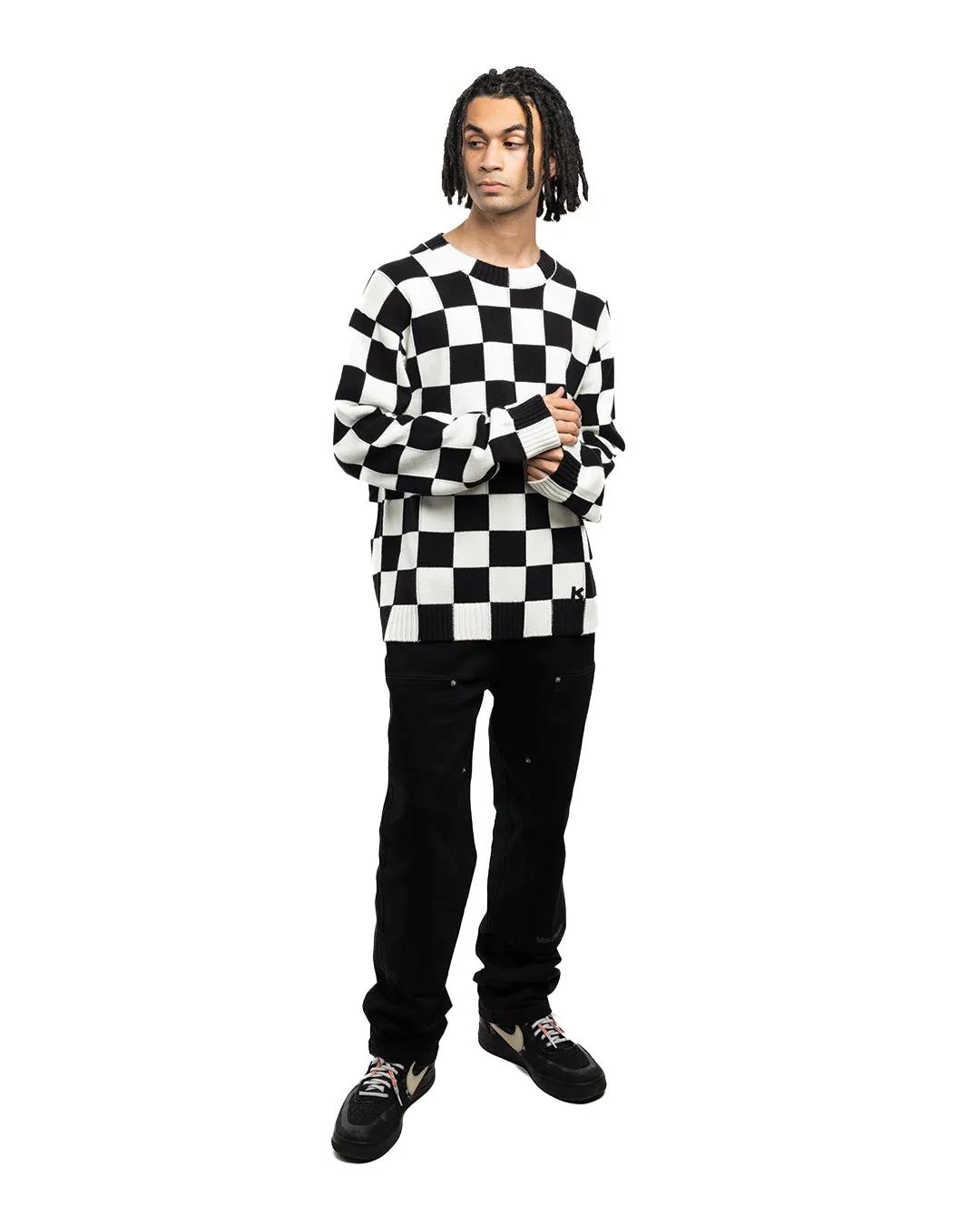 Kenzo Checks Knitwear White/Black