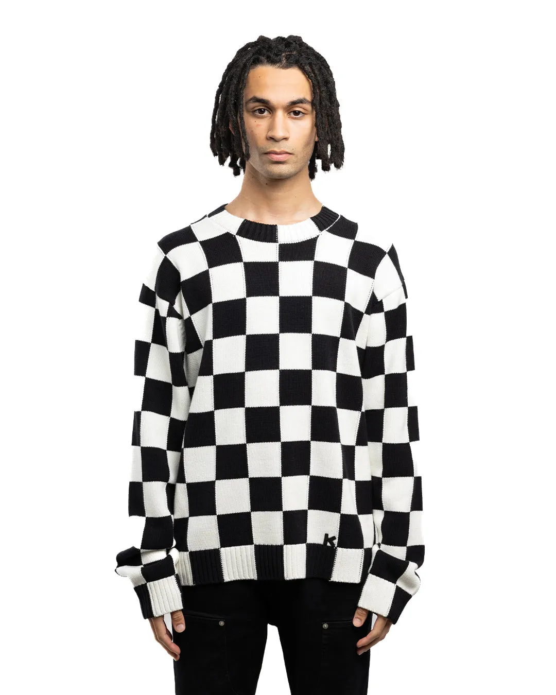 Kenzo Checks Knitwear White/Black