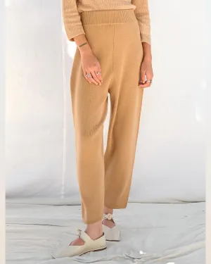 Knit pants in cork