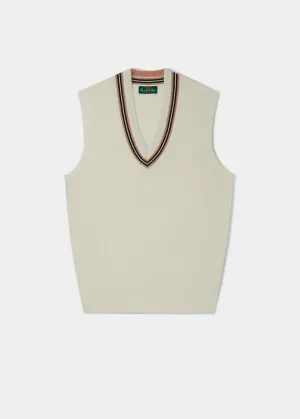 Ladies Cotton Cricket Slipover In Ecru