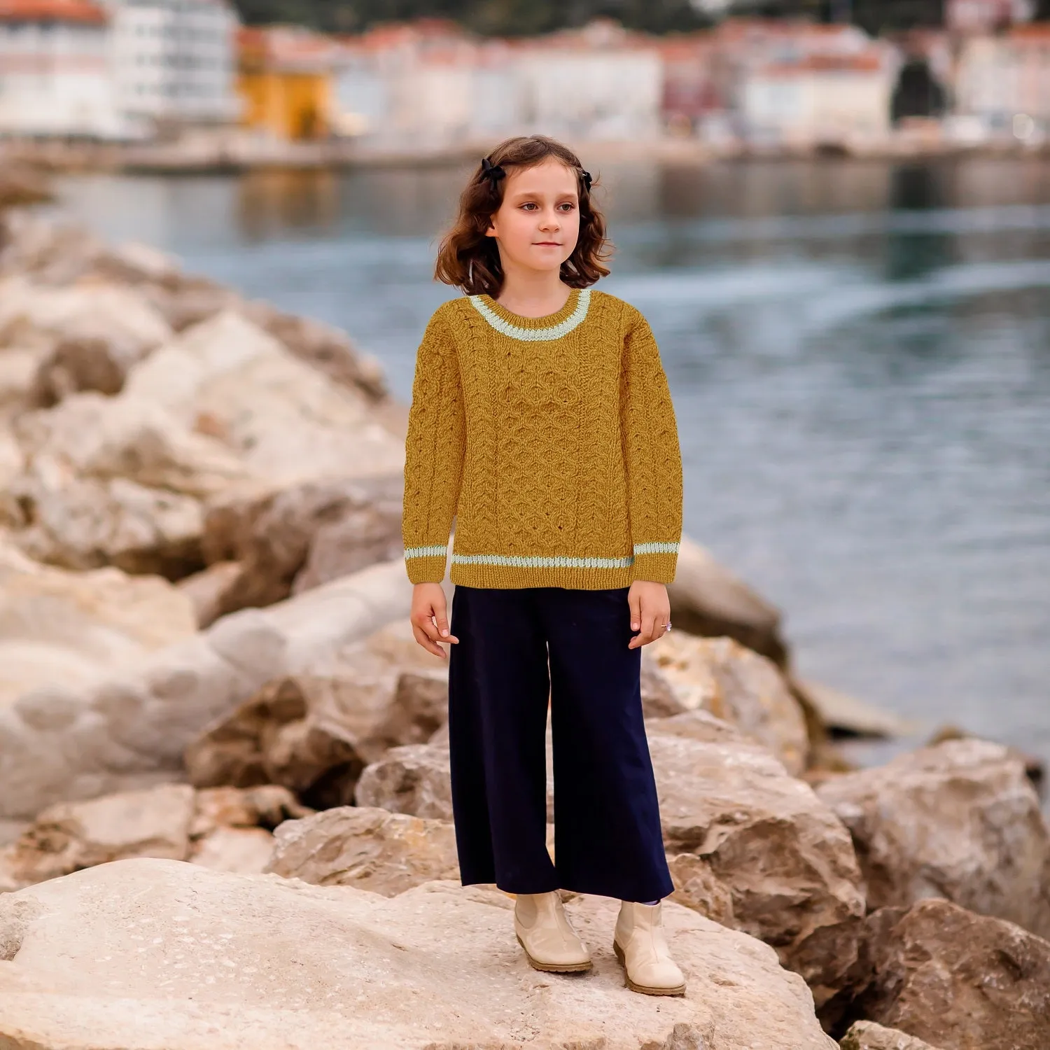 London Days Merino Children's Sweater - Sunshine