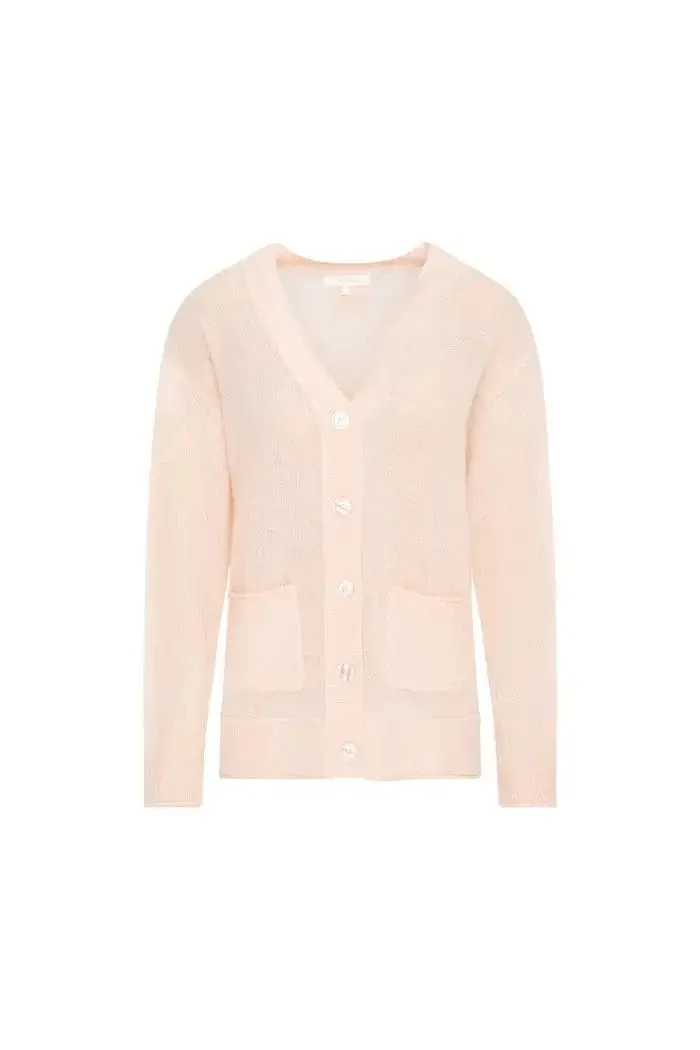 Love Shack Fancy - Applene Cardigan in Pearl Pink