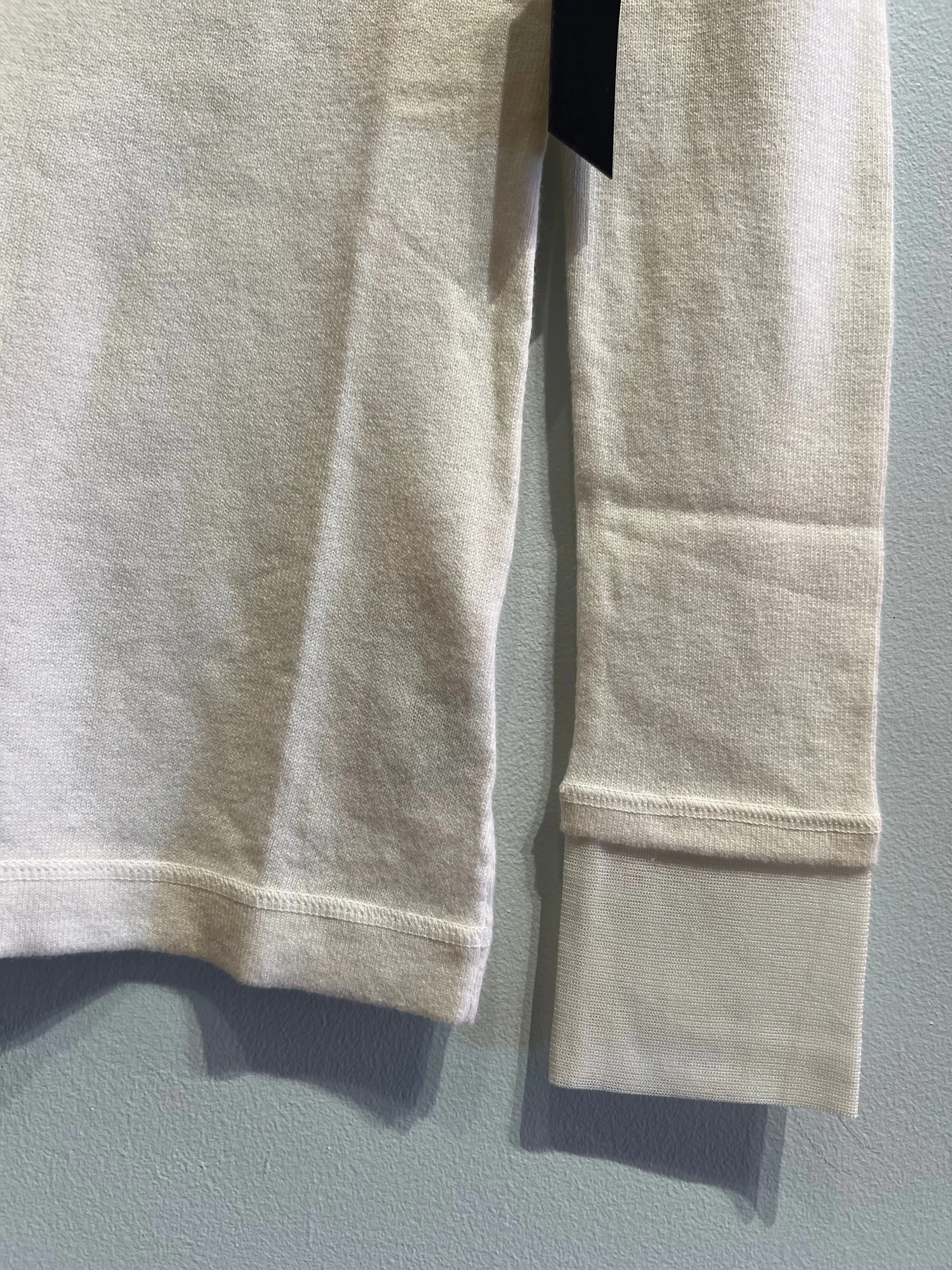 L/S Cotton Cashmere shirt in Pearl
