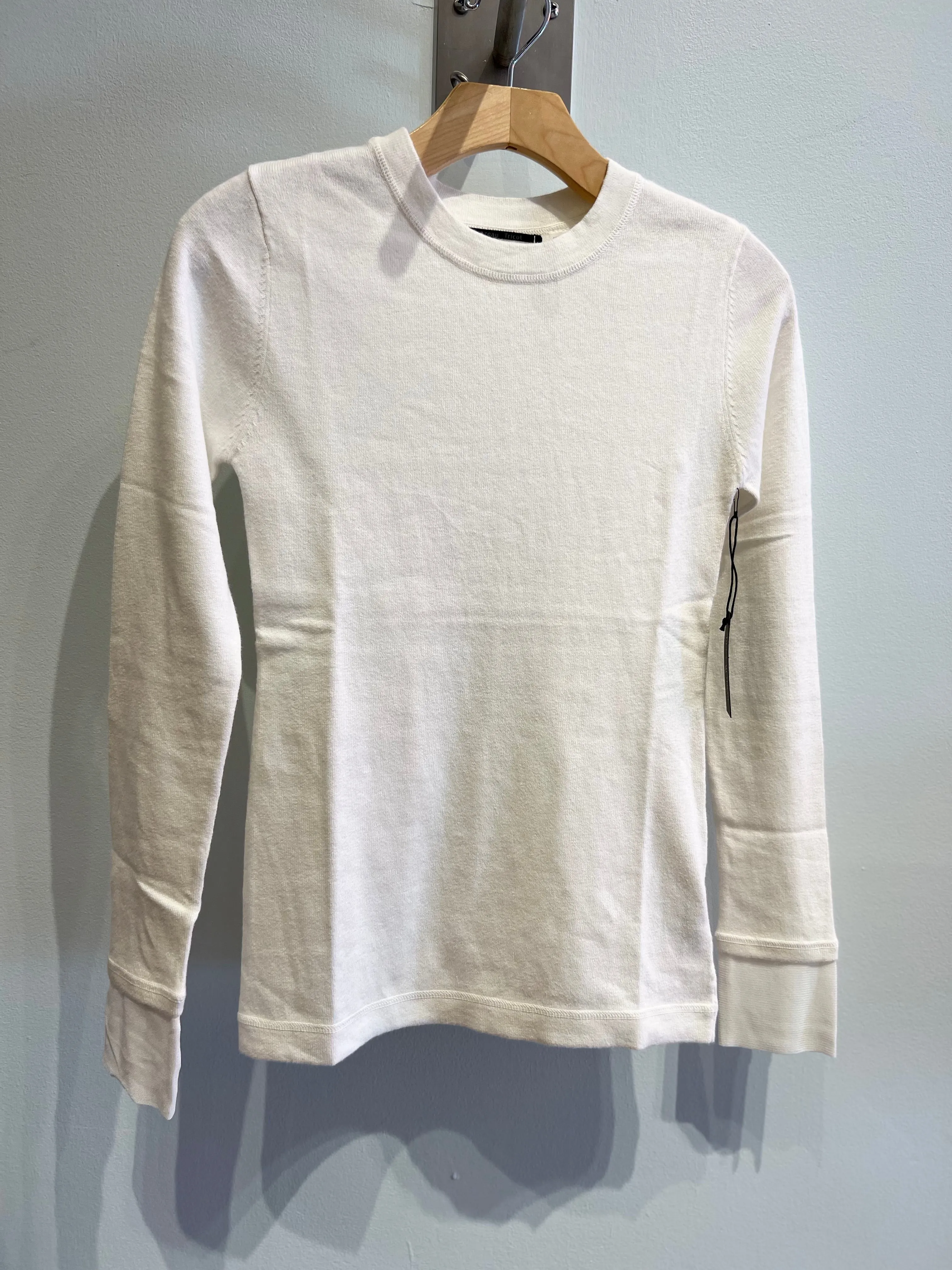 L/S Cotton Cashmere shirt in Pearl