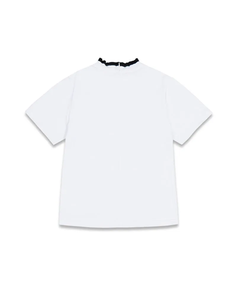 MACKY Golf: Slim Half Neck T-Shirt - White