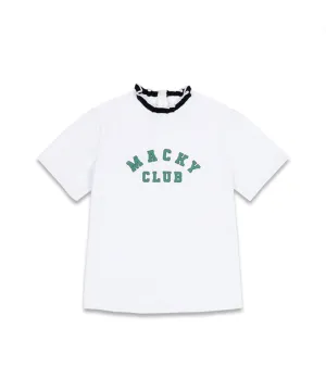 MACKY Golf: Slim Half Neck T-Shirt - White