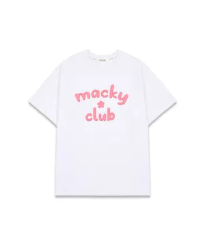 MACKY Golf: Soft Logo T-Shirt - White/Pink