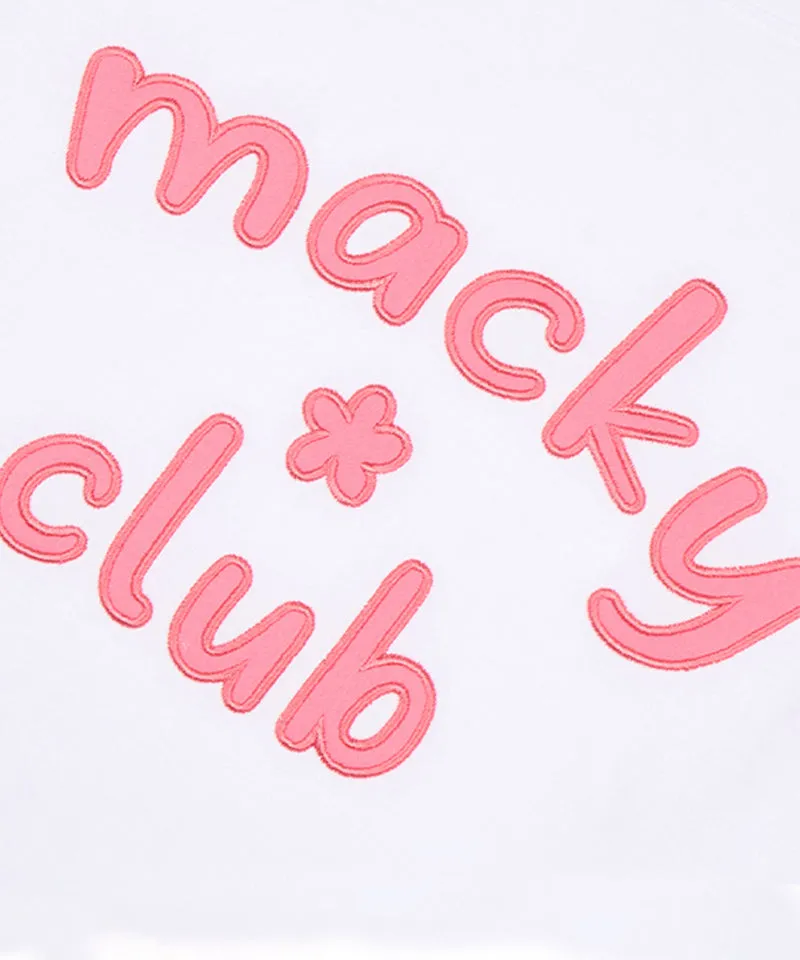MACKY Golf: Soft Logo T-Shirt - White/Pink