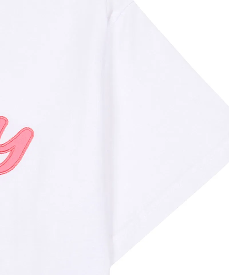 MACKY Golf: Soft Logo T-Shirt - White/Pink