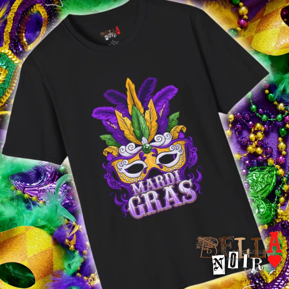 Mardi Gras Mask Unisex Softstyle T-Shirt