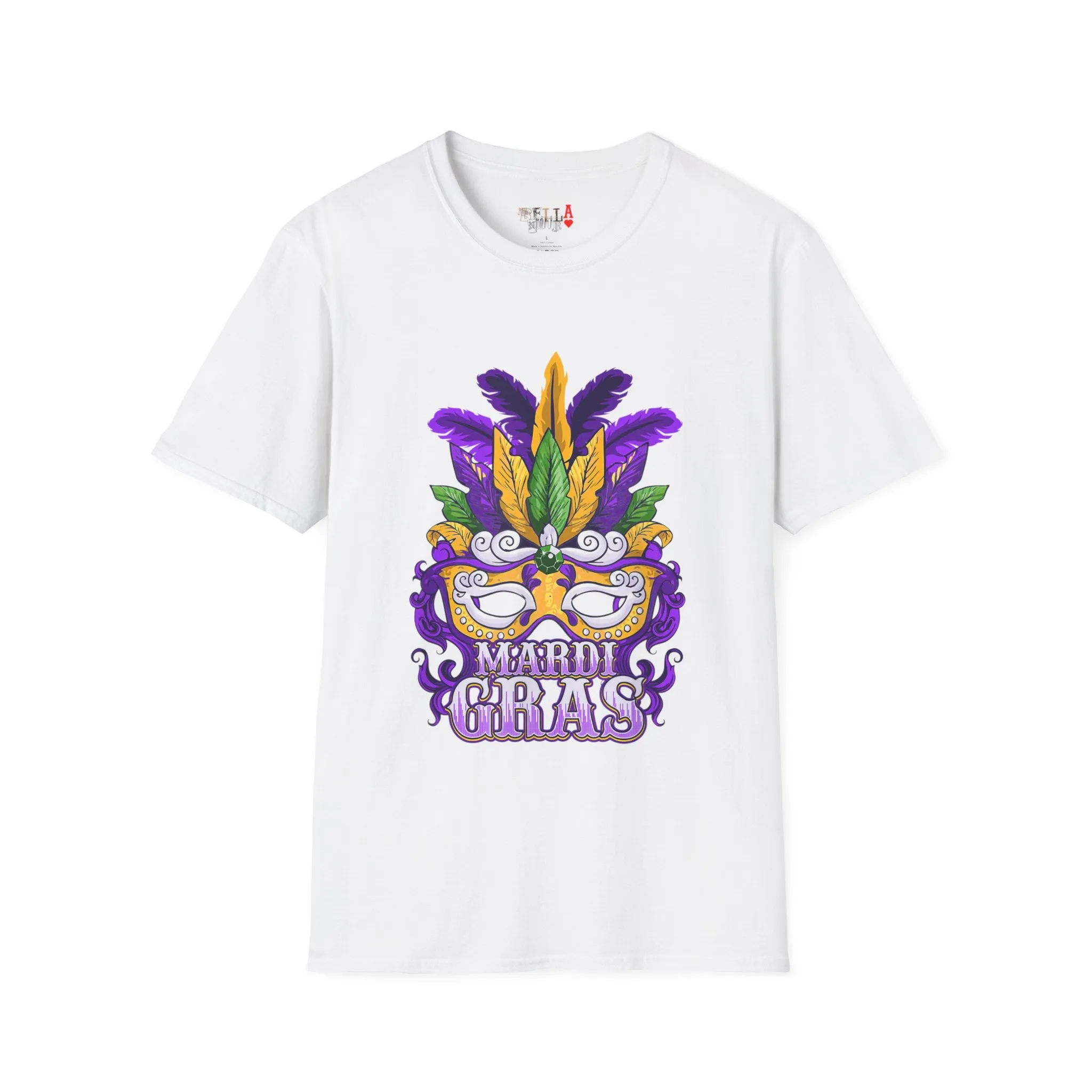 Mardi Gras Mask Unisex Softstyle T-Shirt
