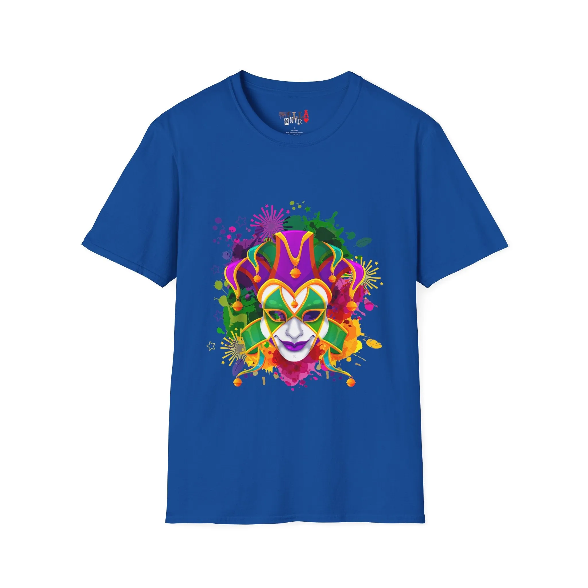 Mardi Gras Watercolor Mask Unisex Softstyle T-Shirt