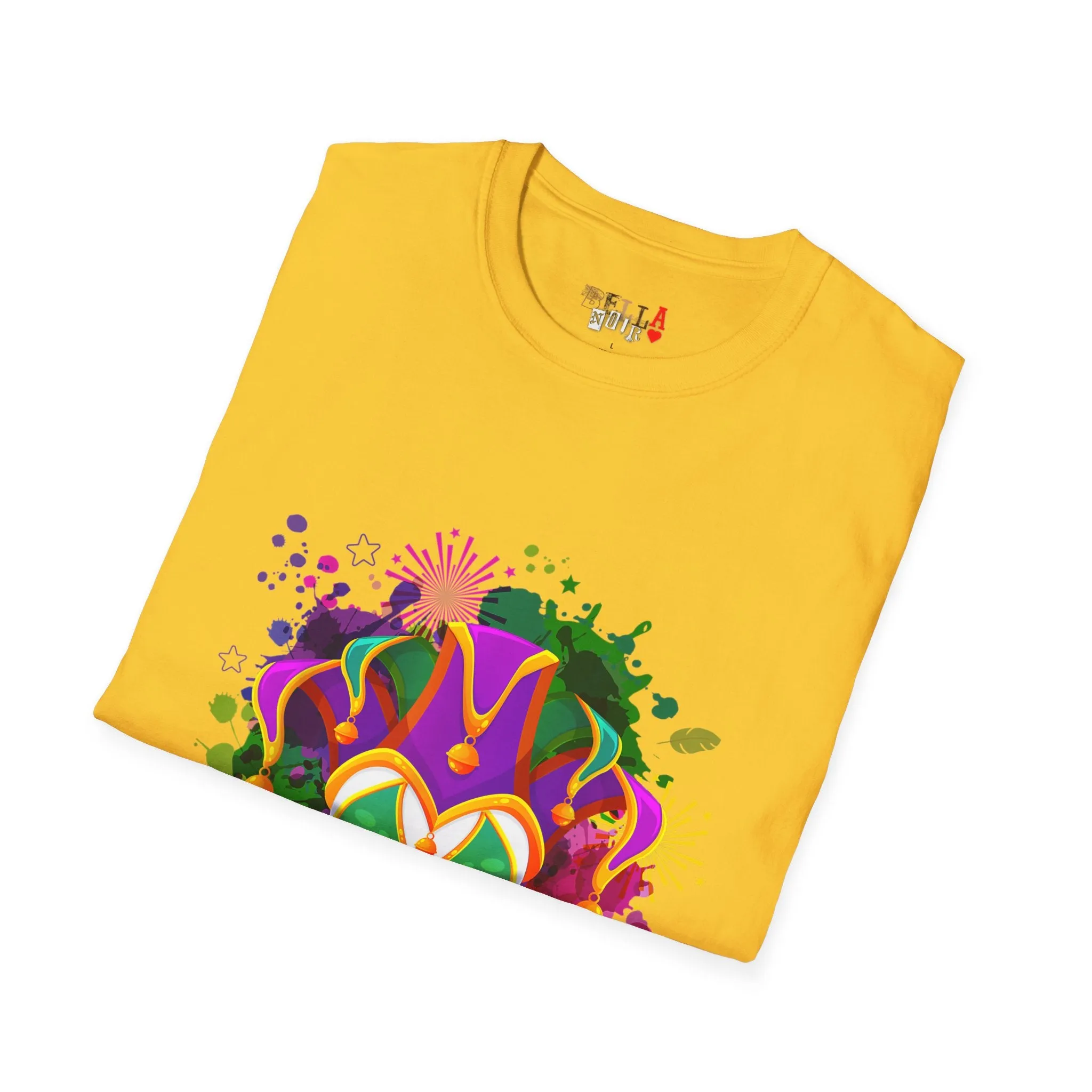 Mardi Gras Watercolor Mask Unisex Softstyle T-Shirt