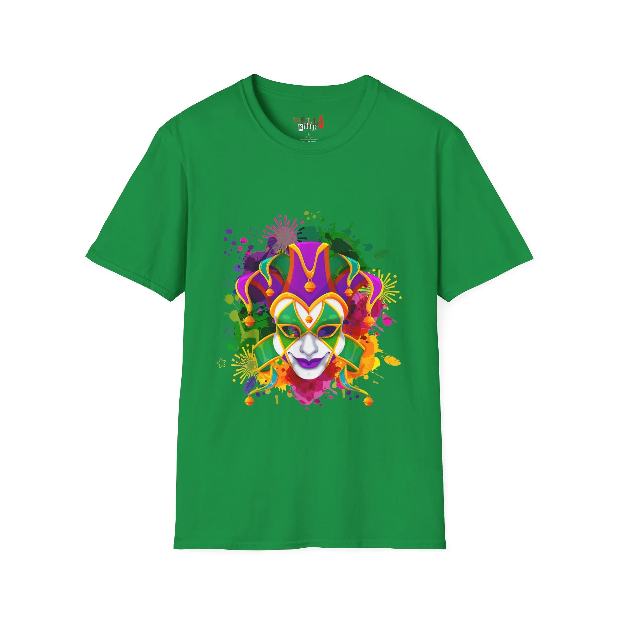 Mardi Gras Watercolor Mask Unisex Softstyle T-Shirt