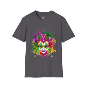 Mardi Gras Watercolor Mask Unisex Softstyle T-Shirt