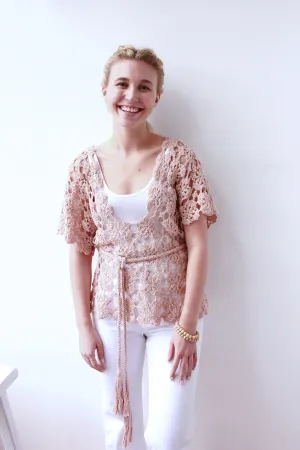 Mauve Crochet Top