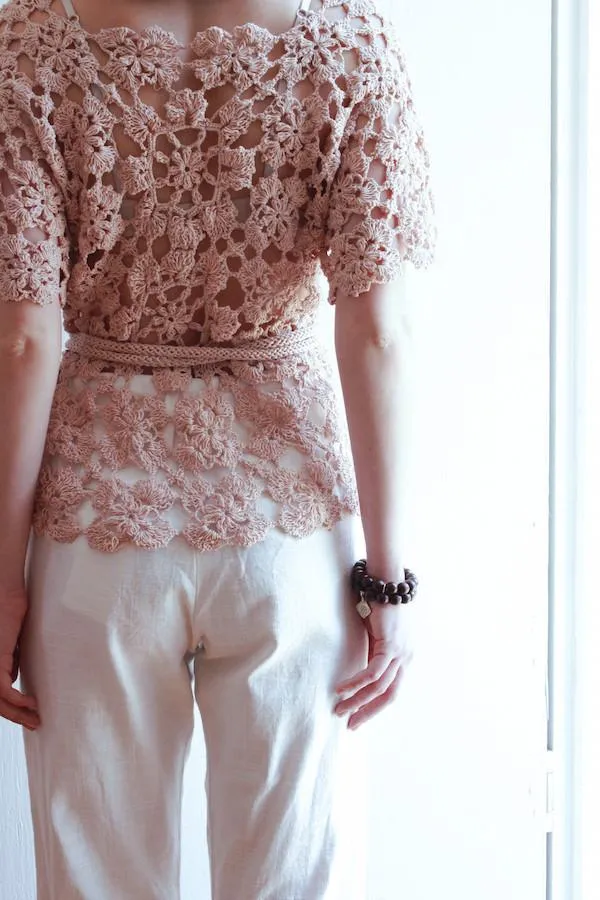 Mauve Crochet Top