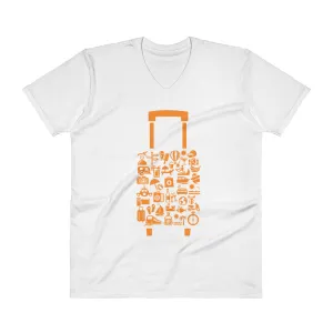 Men's V- Neck T Shirt - The Tireless Traveler: