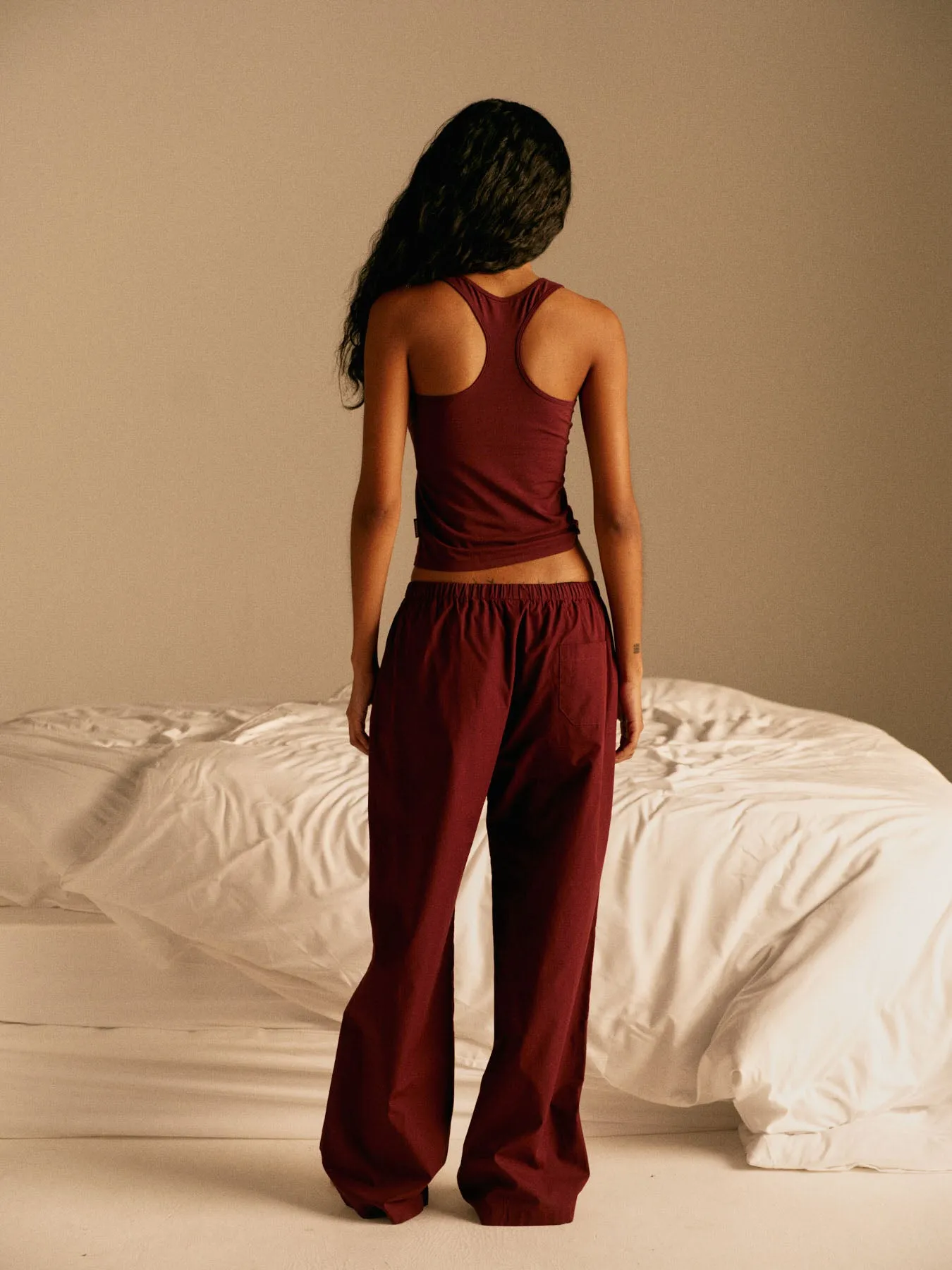 Modal Racer Vest - Burgundy