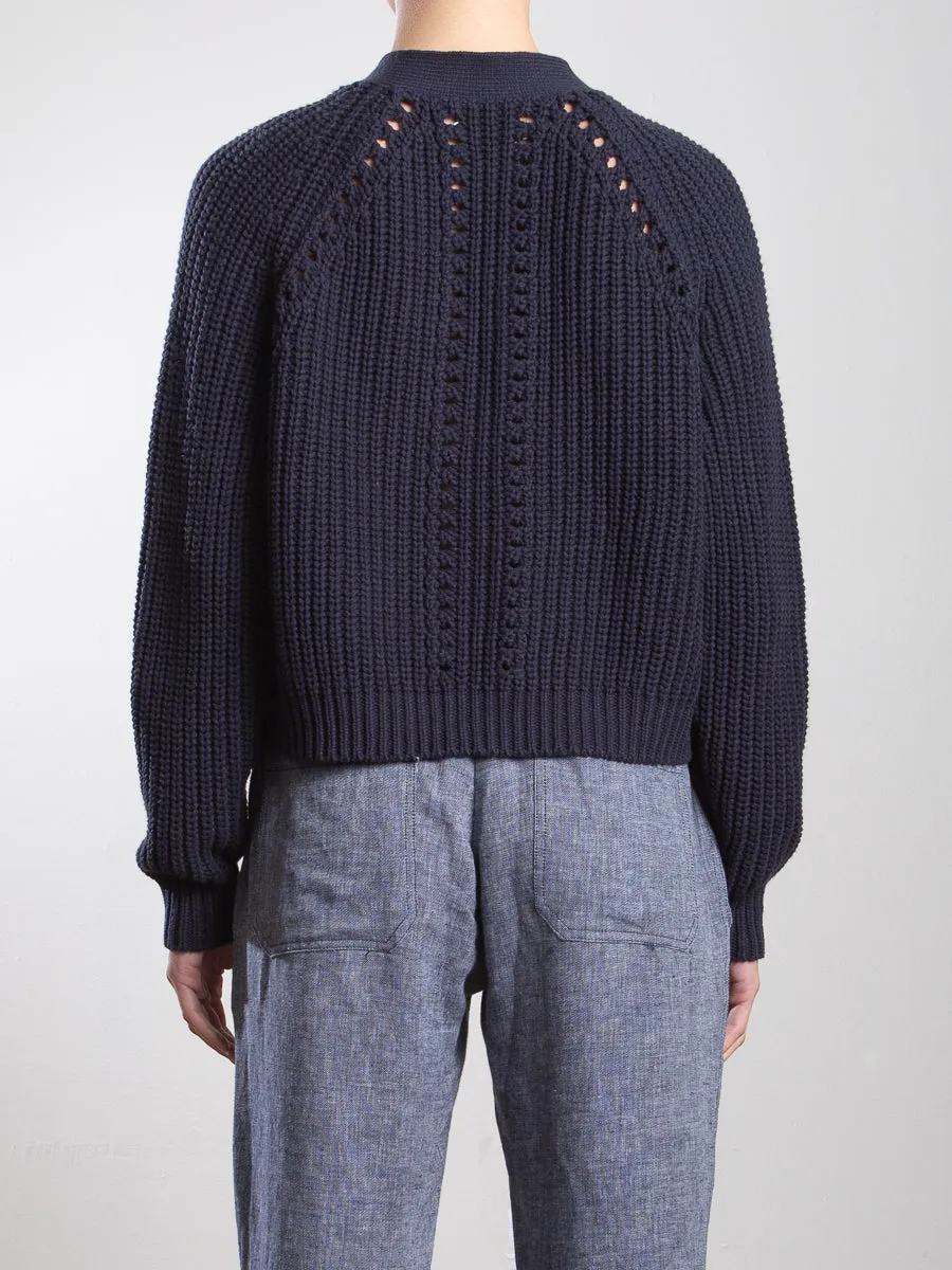 Molly Cotton Cardigan - Ink