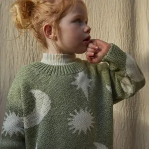 Moon Knit Sweater - Nordic Nep Green