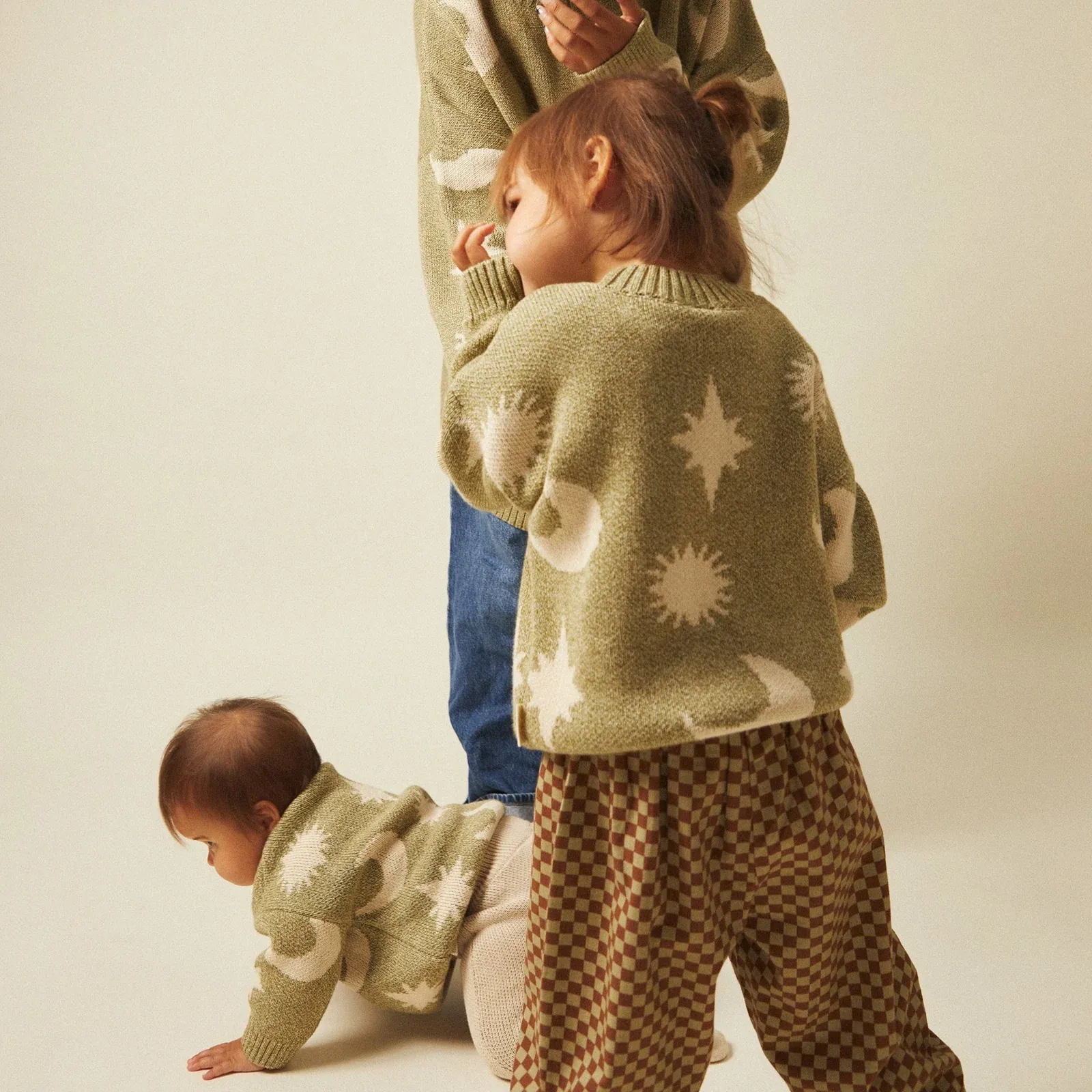 Moon Knit Sweater - Nordic Nep Green