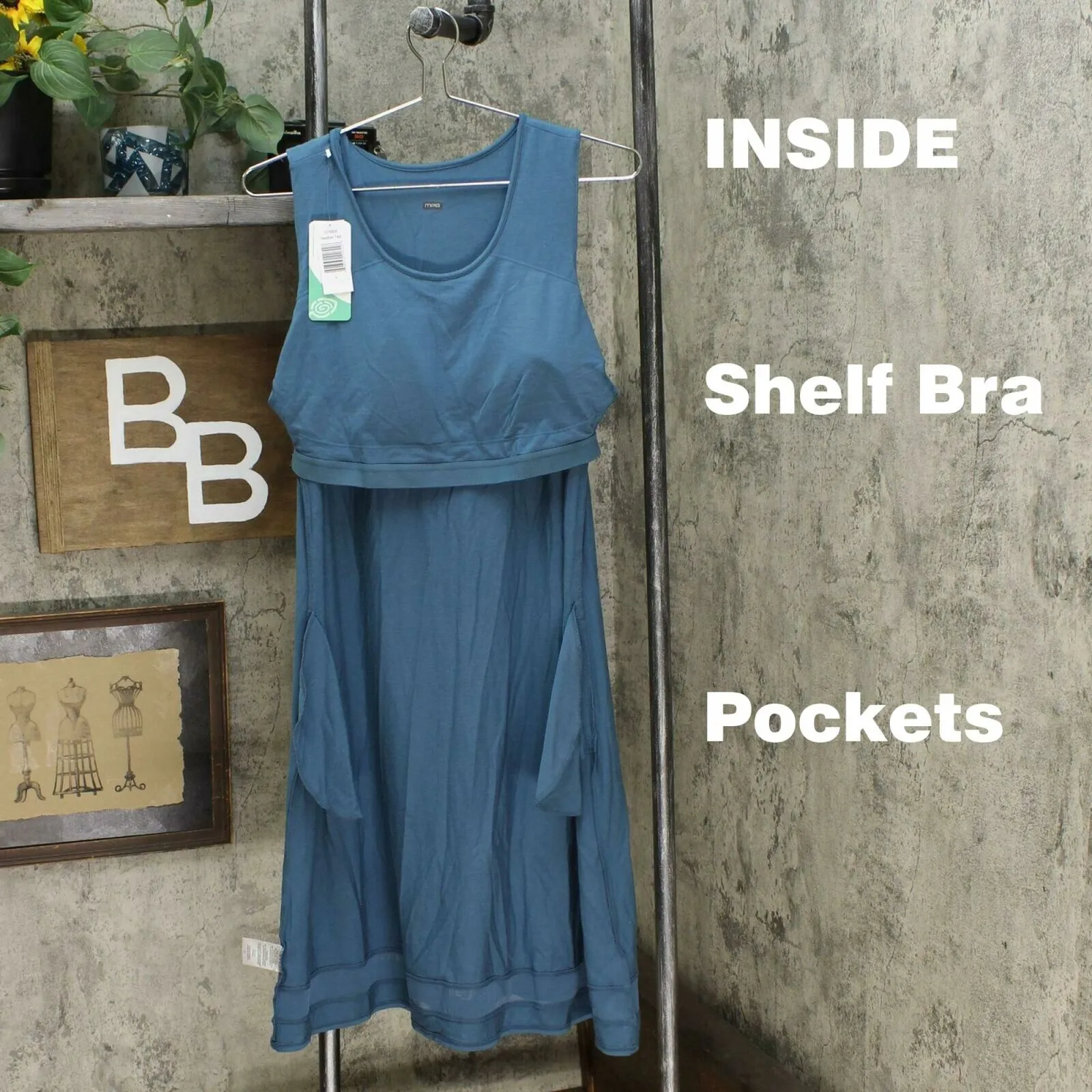 MPG Mondetta Performance Gear Women's Everyday Dress With Built In Bra