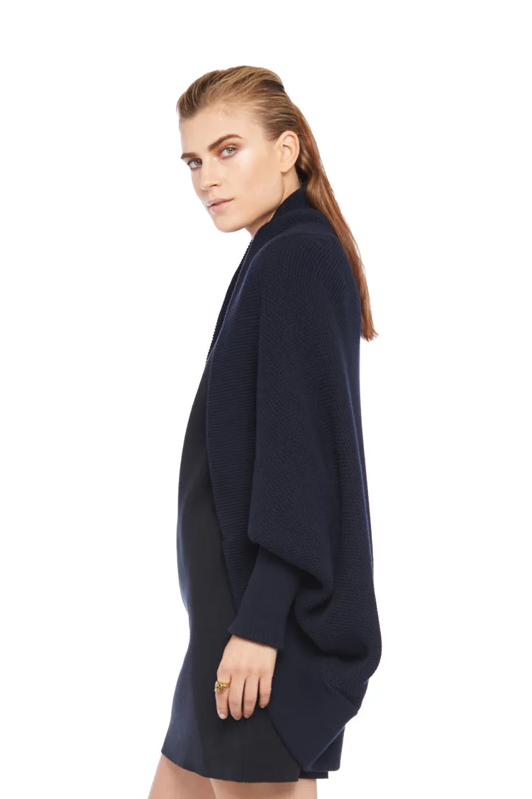 Navy Cotton Cape