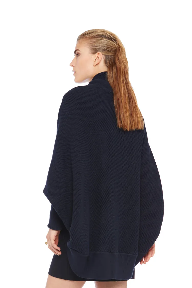 Navy Cotton Cape