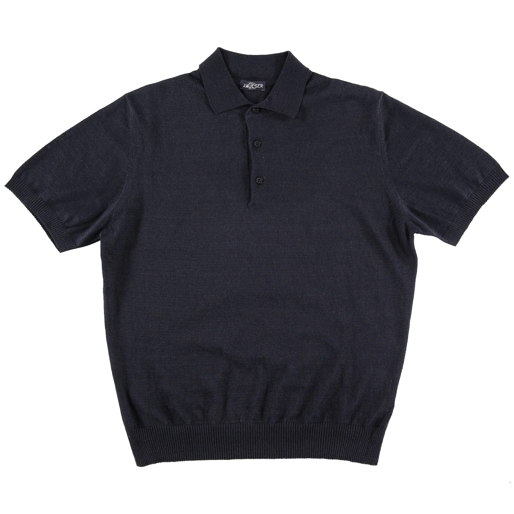 Navy Cotton Knit Polo