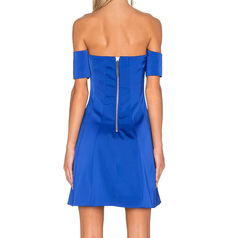 Off Shoulder Seamed Dress