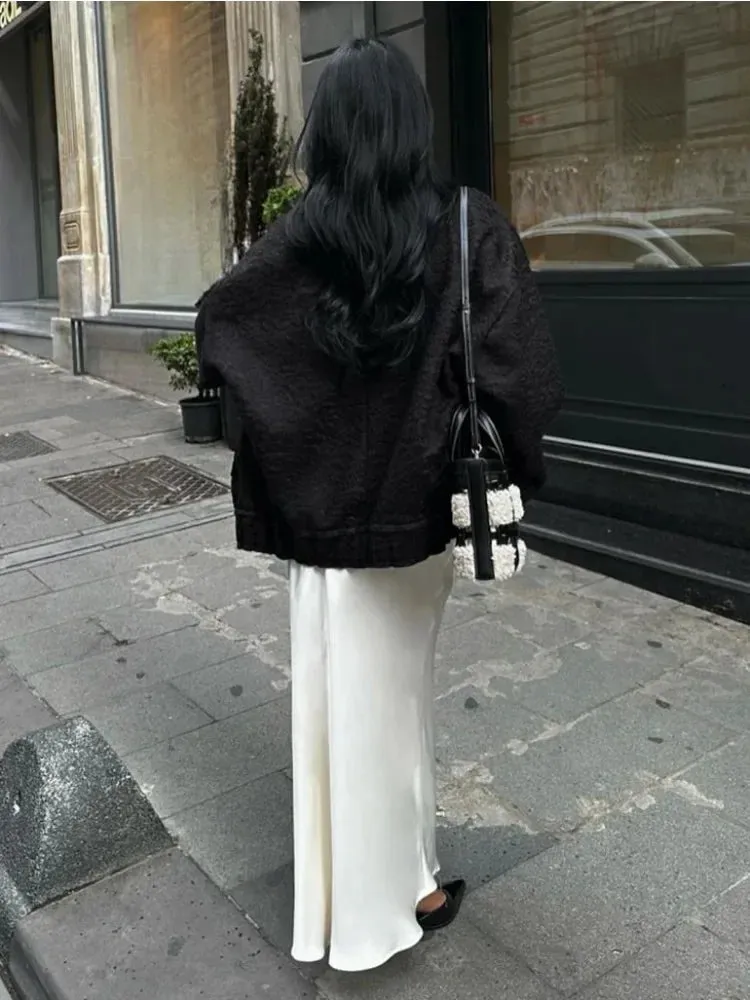 Penelope – Satin Long Skirt with Heavenly Elegance For Women
