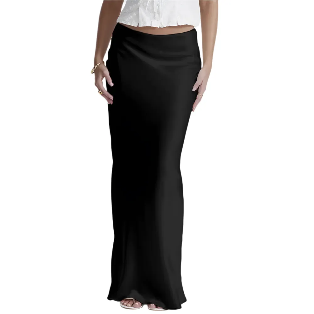 Penelope – Satin Long Skirt with Heavenly Elegance For Women