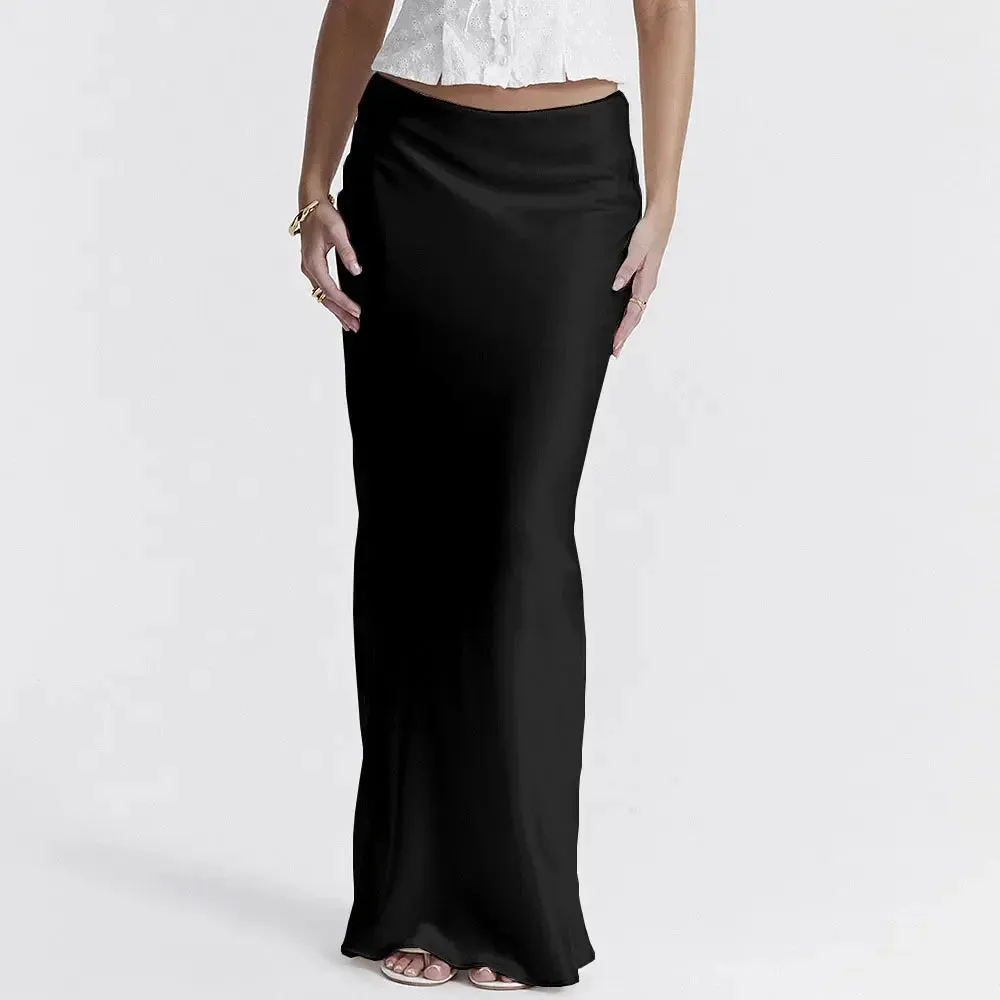 Penelope – Satin Long Skirt with Heavenly Elegance For Women