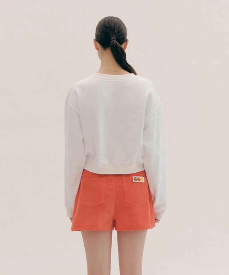 PIV'VEE Calivee Embroidery Sweatshirt - Cloud White