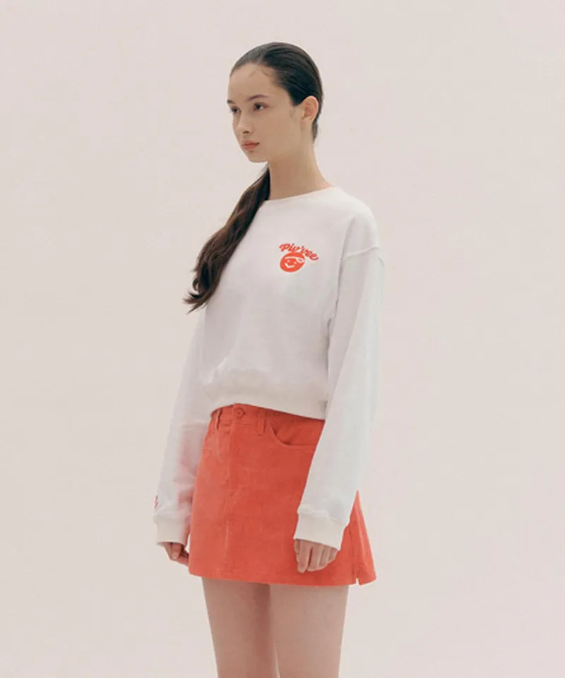 PIV'VEE Calivee Embroidery Sweatshirt - Cloud White