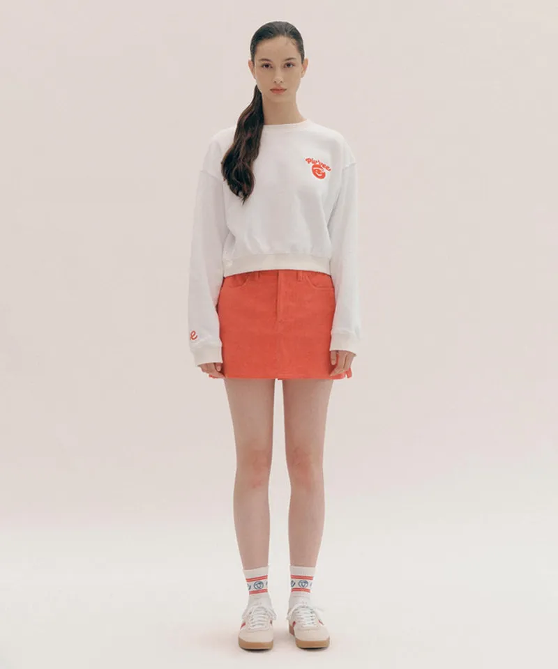 PIV'VEE Calivee Embroidery Sweatshirt - Cloud White