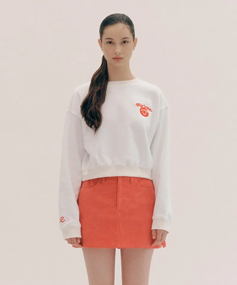 PIV'VEE Calivee Embroidery Sweatshirt - Cloud White